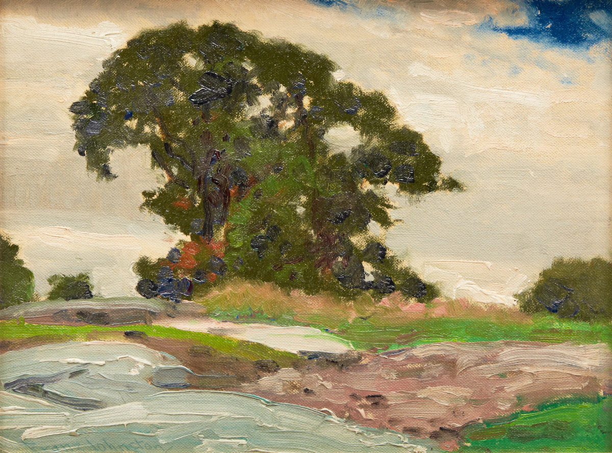 Frank Hans Johnston, Grey Rocks - Parry Sound, oil on canvas board, 1947