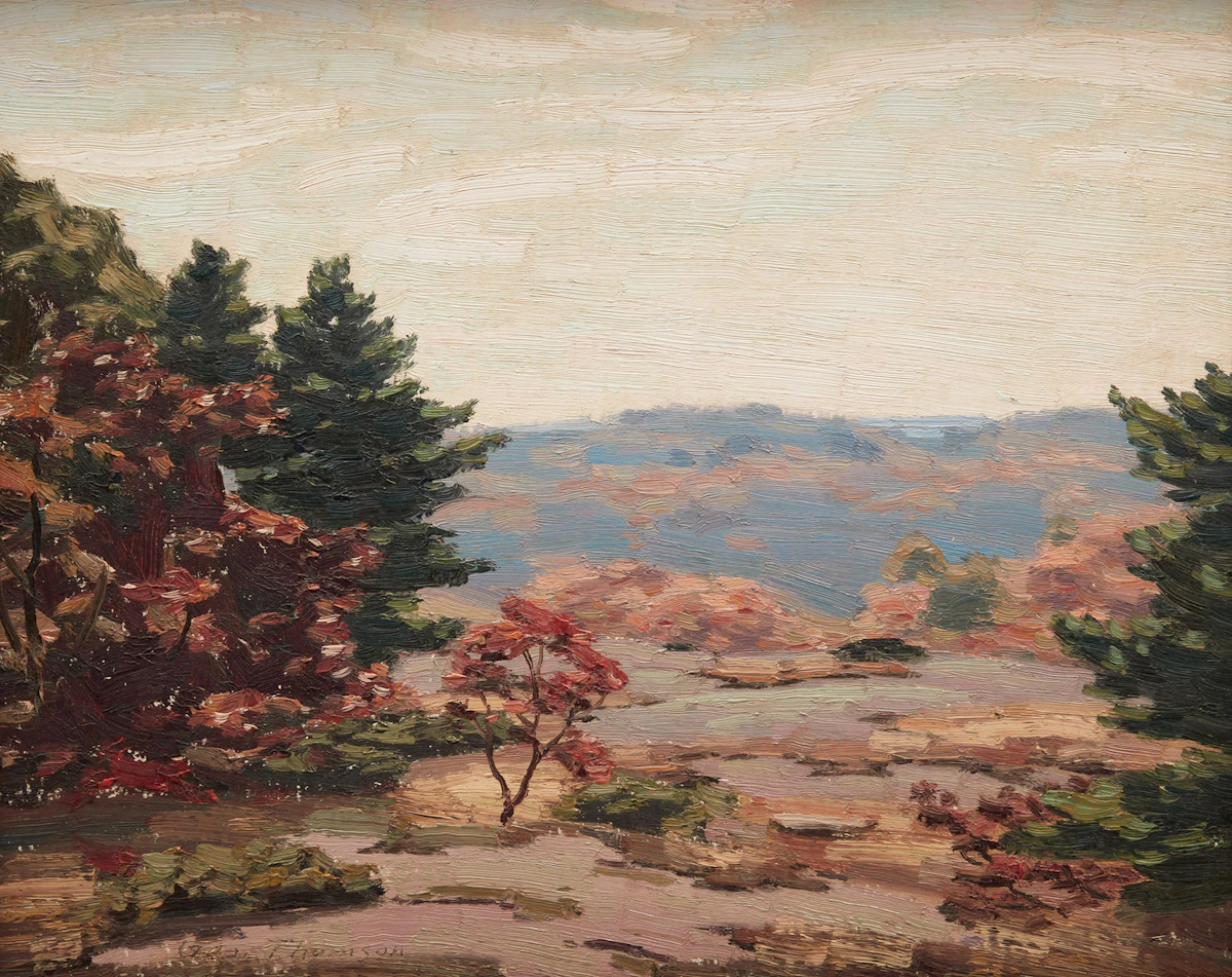 George Thomson, Afternoon in Autumn, oil on board