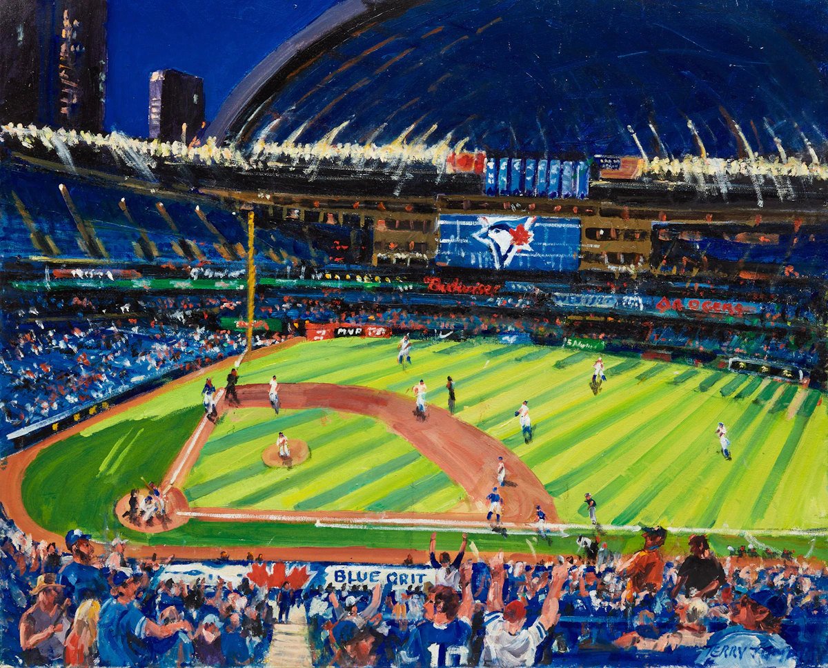 Terry Tomalty, Blue Grit, Toronto, oil on canvas