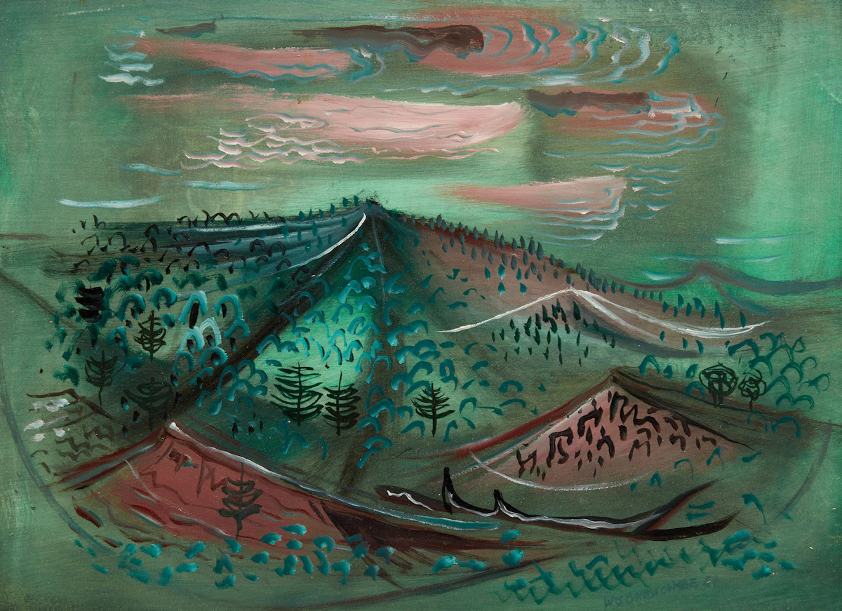 William John Bertram Newcombe, Butte, oil on board, 1954