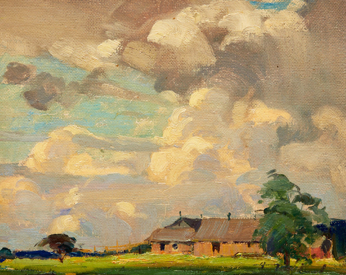 Frank Leonard Brooks, Storm Clouds, oil on board, 1937