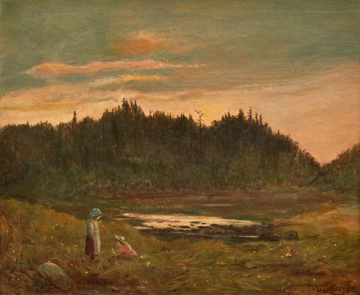 William Malcolm Cutts, Children Picking Berries, oil on canvas, 1888