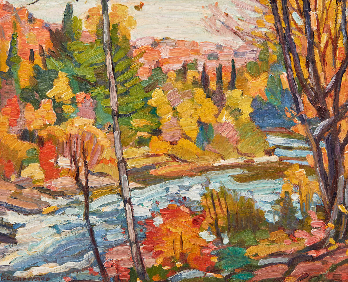 Peter Clapham Sheppard, Near Dorset Ontario, oil on board