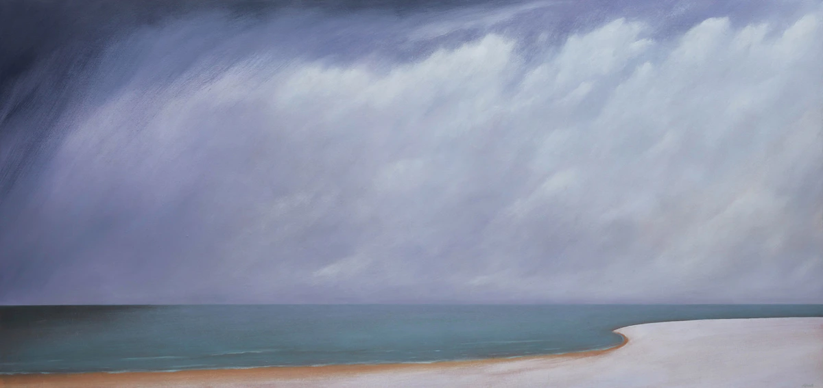 Malcolm Rains, Winter over Lake Ontario, oil on canvas, 1988