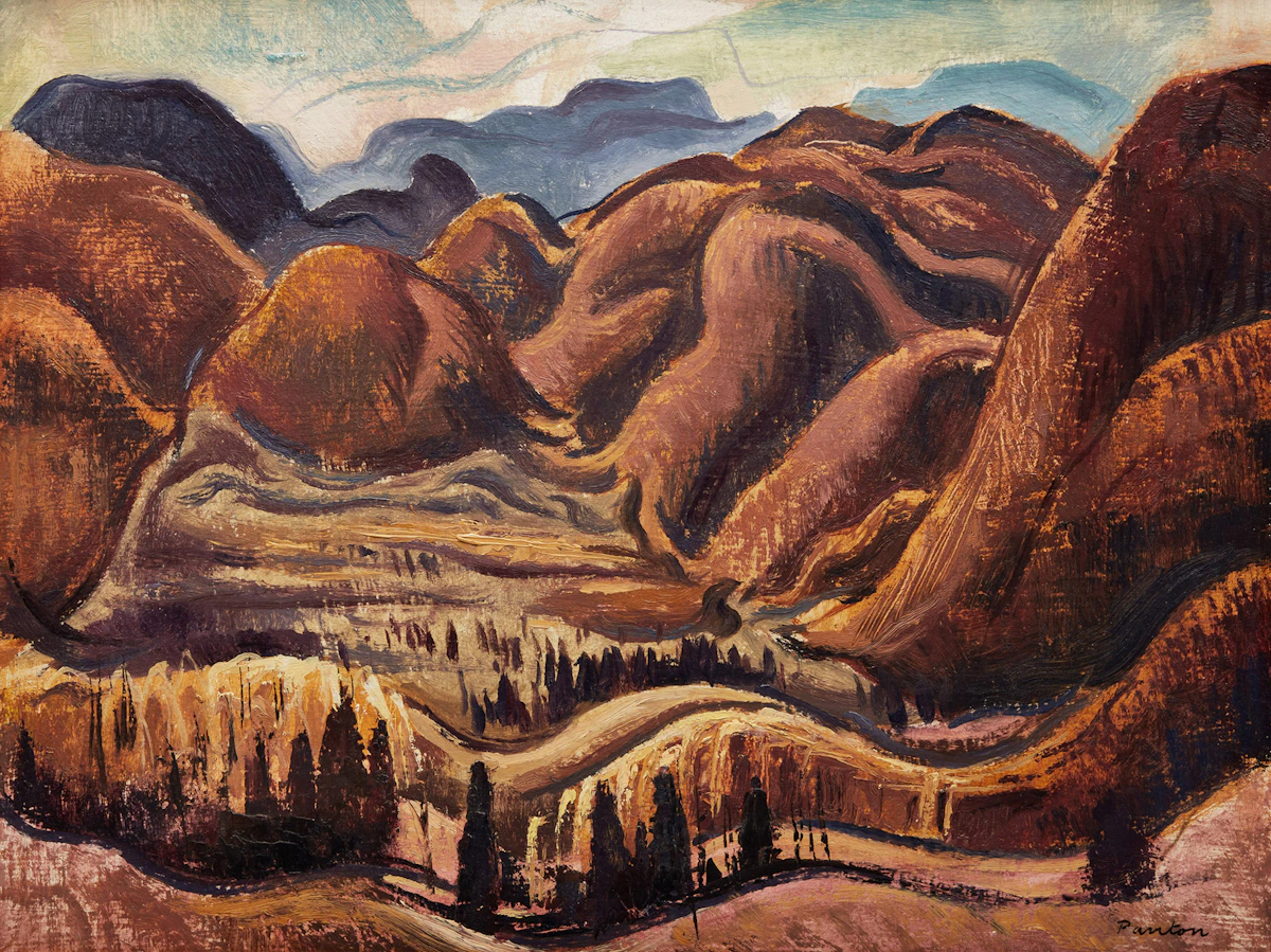 Lawrence Arthur Colley Panton, Untitled (Mountain Landscape) , oil on board