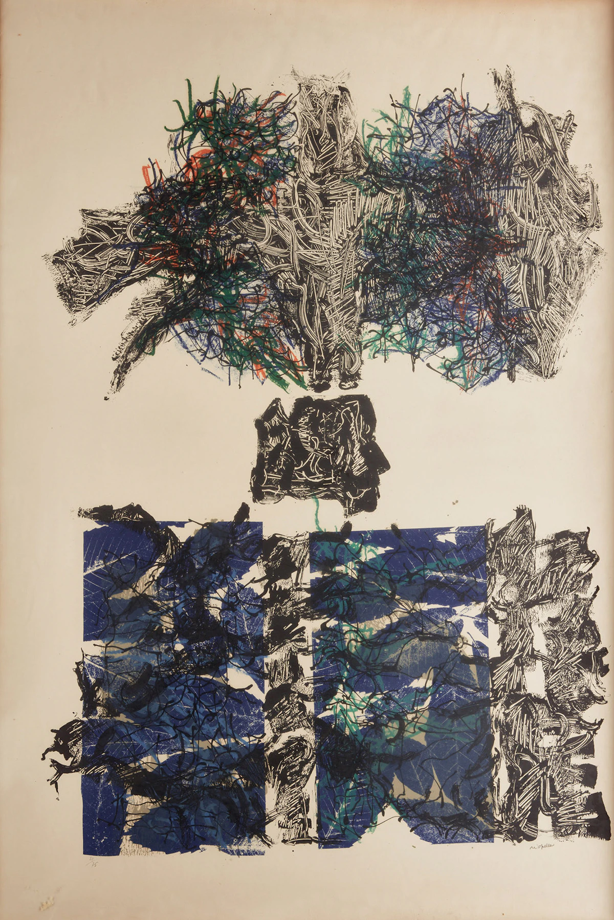 Jean Paul Riopelle, Feuilles VI, lithograph