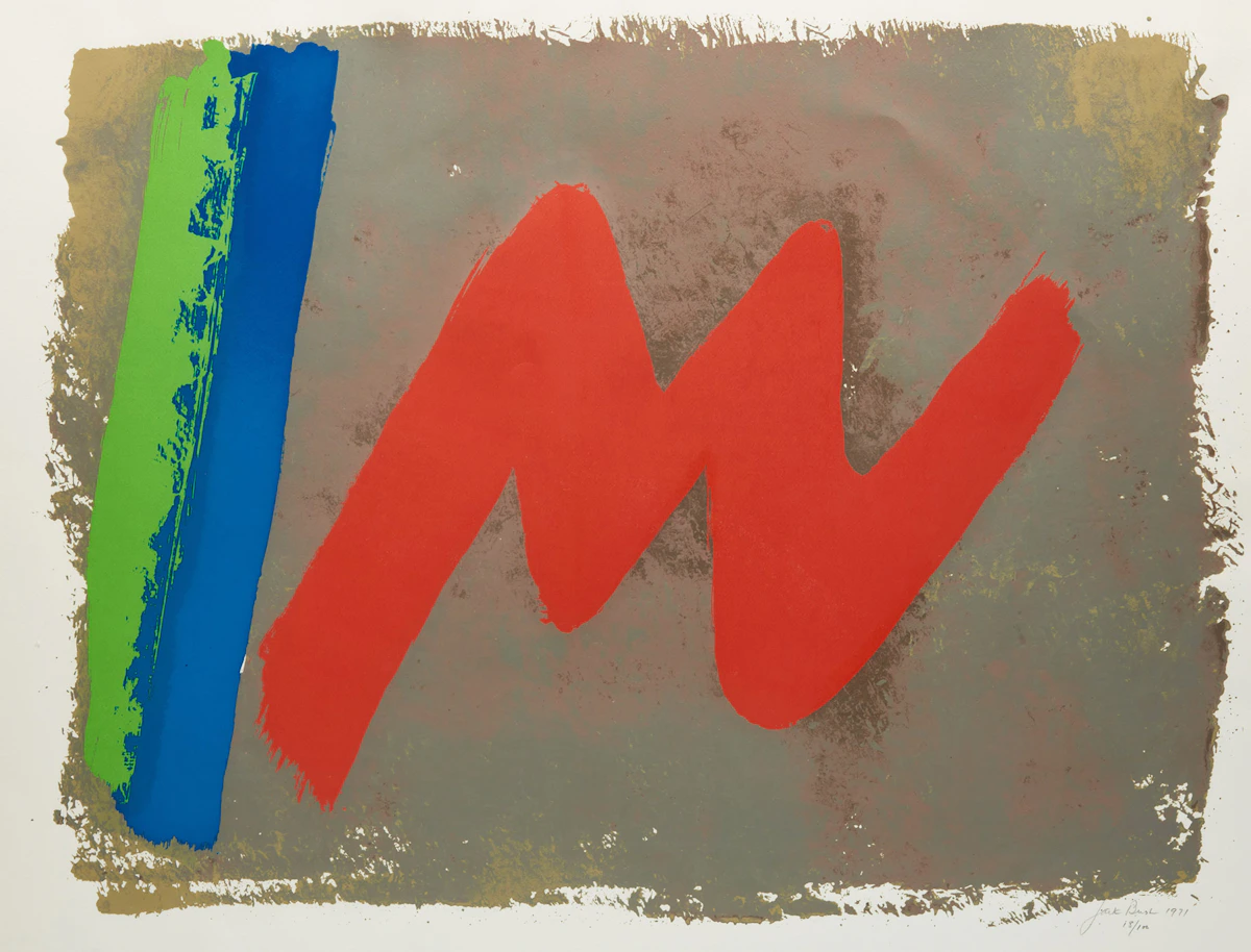 Jack Hamilton Bush, Red M (from the Loop Series), screenprint in colours, 1971