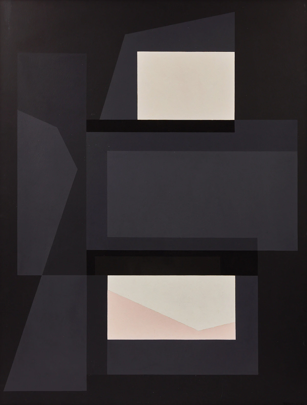 Roger-François Thépot, Entre deux mondes, acrylic on board, 1964