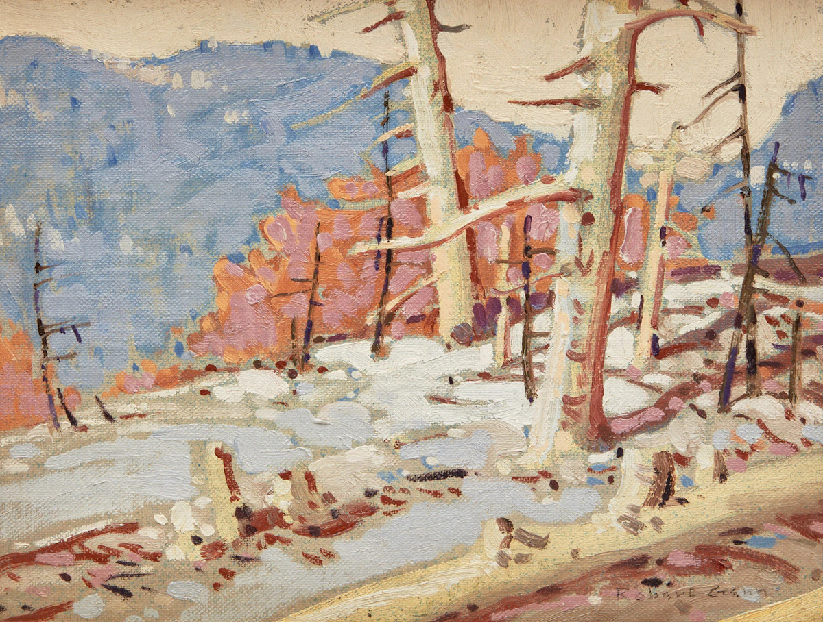 Robert Genn, Winter Landscape, oil on canvas board, 1971