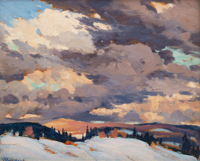 George Arthur Kulmala, Winter, Kearny, Ontario, oil on board