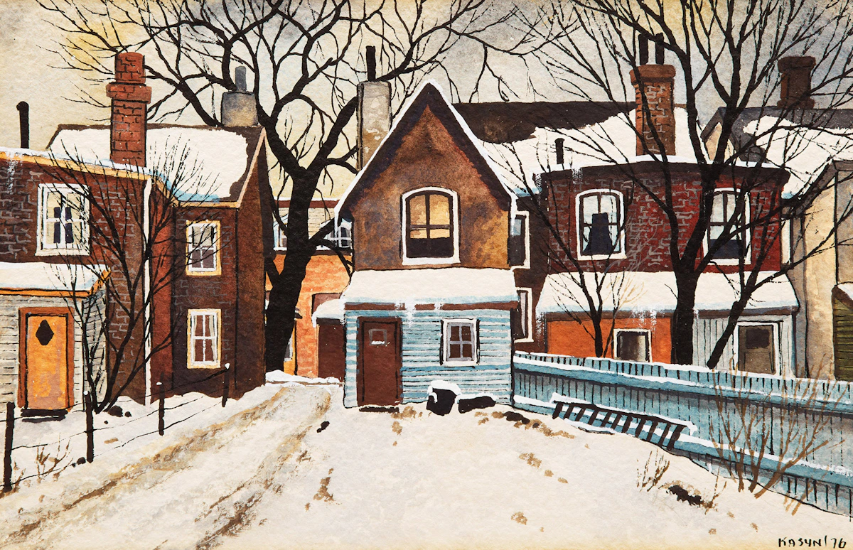 John Kasyn, Lane to Lewis Street, watercolour, 1976