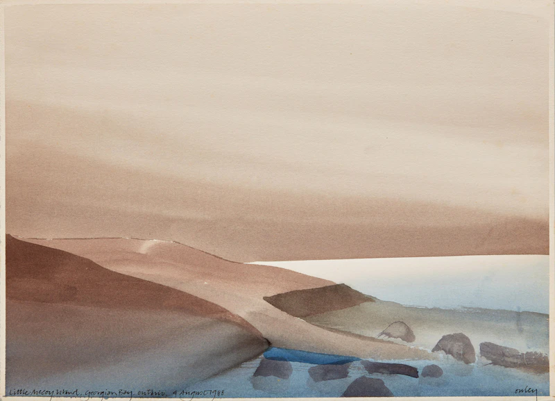 Toni Onley, Little McCoy Island, Georgian Bay, Ontario, watercolour