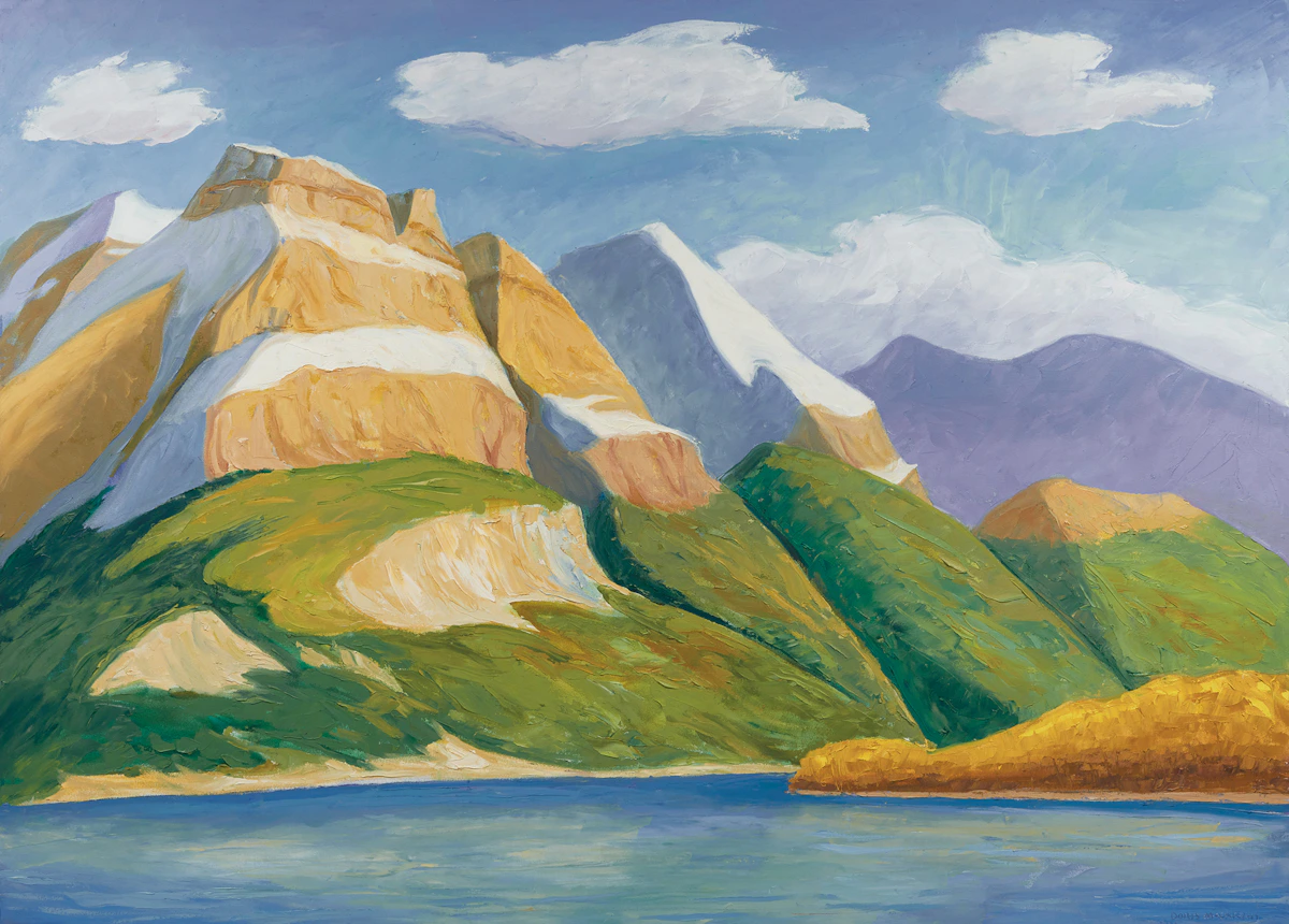 Doris Jean McCarthy, Untitled, Mt. Lake, oil on canvas, 2001