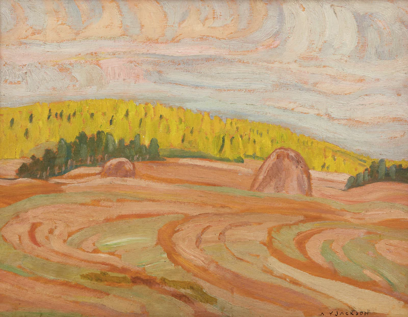 Alexander Young Jackson, Near the Banks of the South Saskatchewan River, Alberta, oil on board
