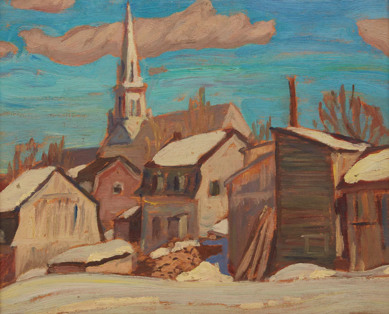 Alexander Young Jackson, Winter, Ste. Tite des Caps, oil on board