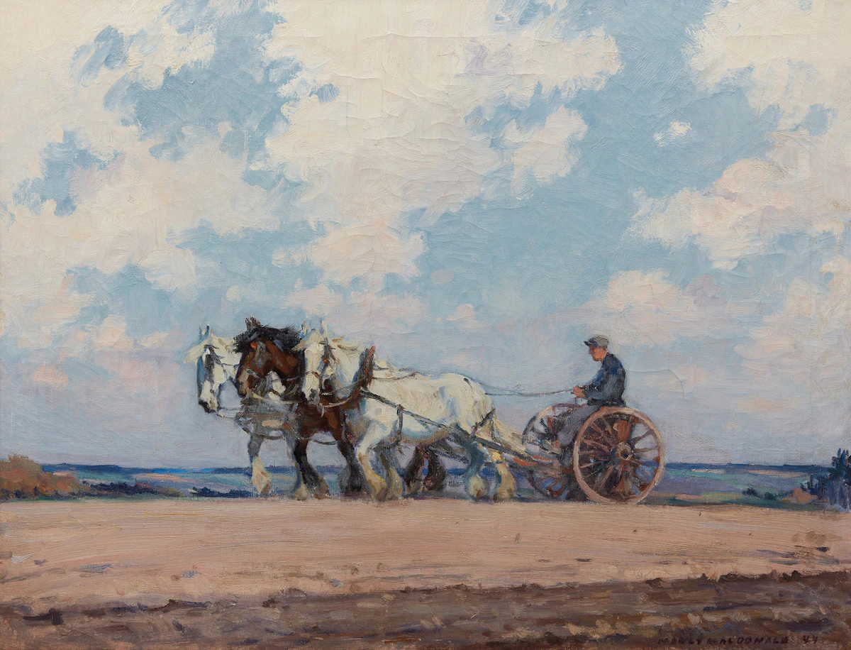Manly Edward MacDonald, Spring Seeding, oil on canvas, 1944
