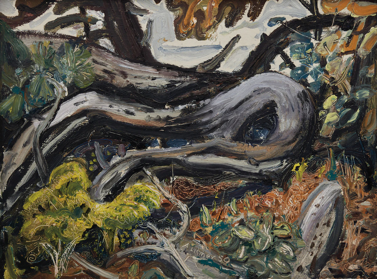Arthur Lismer, Georgian Bay Landscape, oil on board, 1950