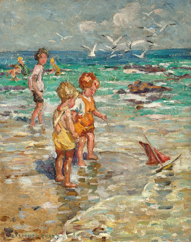 Children at the Seaside by Dorothea Sharp