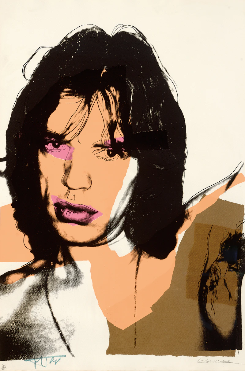 Andy Warhol, Mick Jagger (F&S II.141), colour screenprint on Arches Aquarelle (Rough) paper