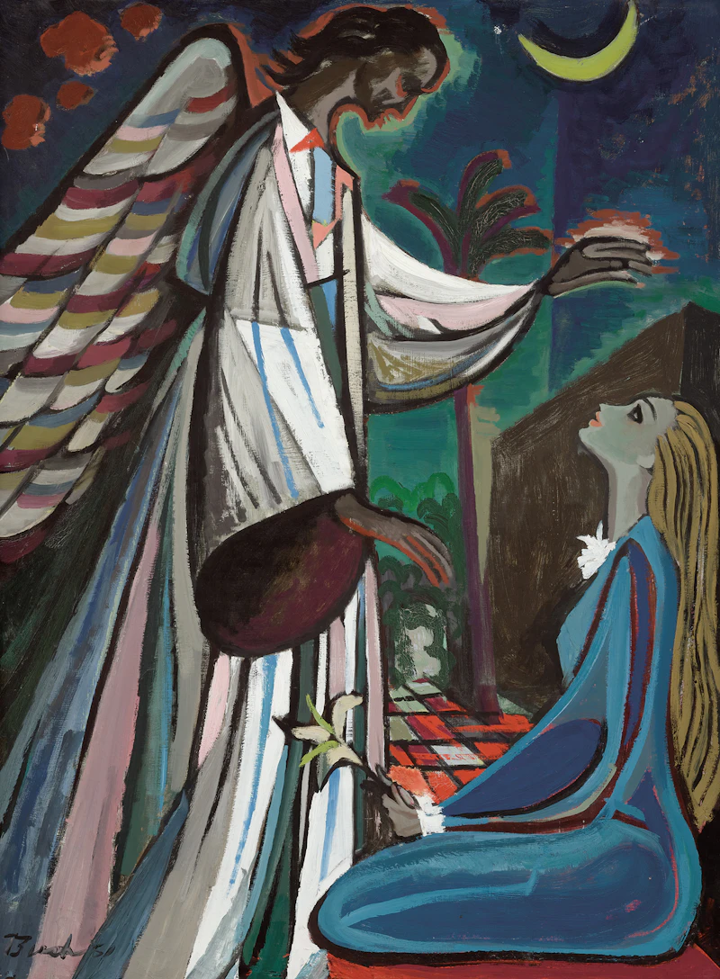 Jack Hamilton Bush, Annunciation, oil on board