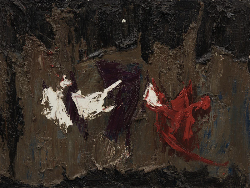 Rita Letendre, Caravane, oil on canvas