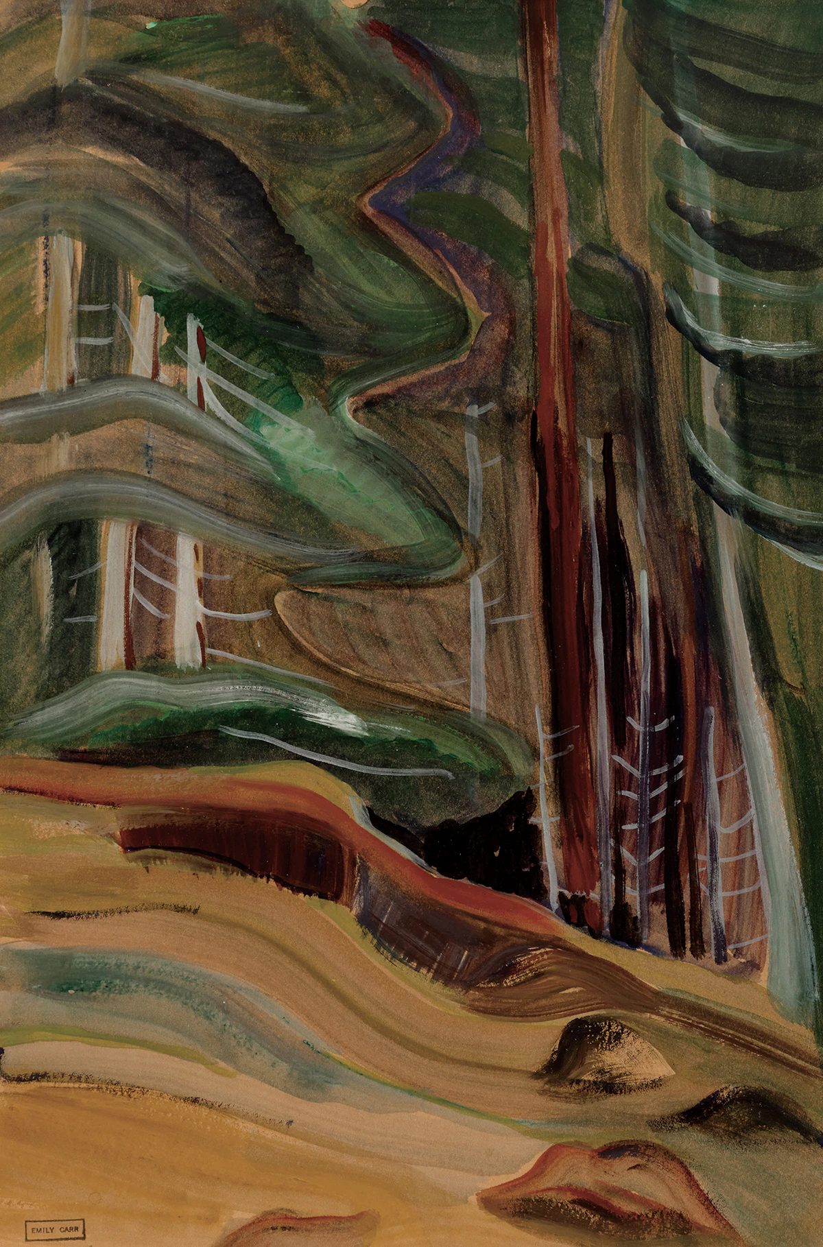 Emily Carr, The Forest Edge, 1940, oil on paper on board