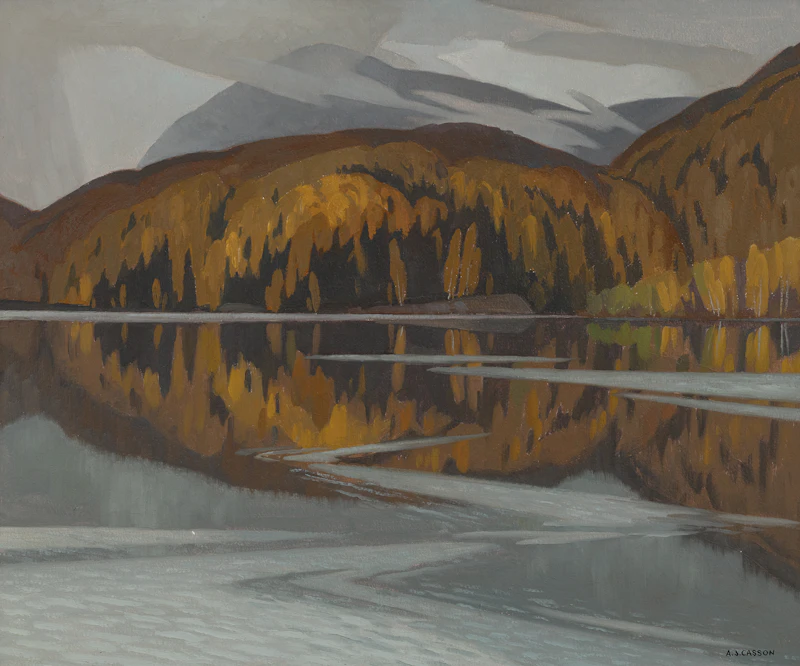 Alfred Joseph Casson, After Rain, Redmond Bay, Lake Baptiste, oil on board