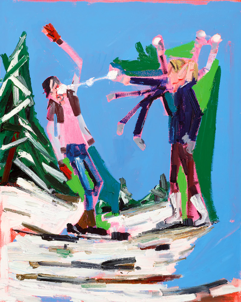 Kim Dorland, Snowball #2, oil and acrylic on canvas on board