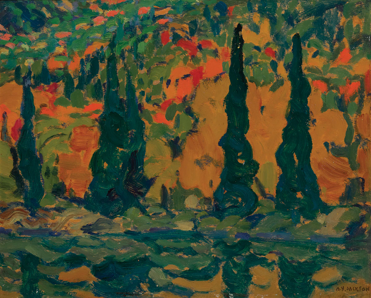 Alexander Young Jackson, Morning, Agawa River, 1919, oil on wood