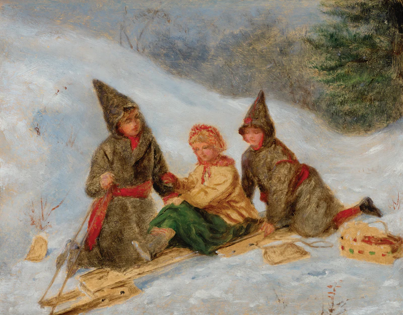 Charlotte Mount Brock Schreiber, Study for Don’t Be Afraid, circa 1878, oil on paper laid down on paper