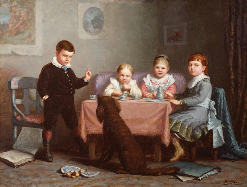 Robert Harris, The Unruly Guest (Portraits of Children of G. Stethem, Esq.), 1880 , oil on canvas