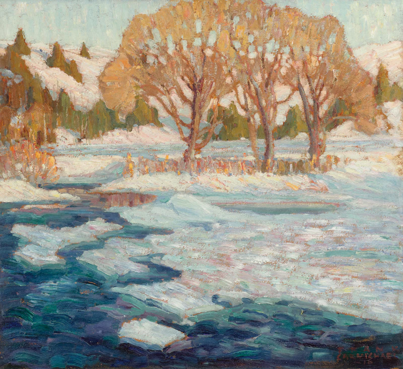 Franklin Carmichael, Winter, 1916 , oil on board