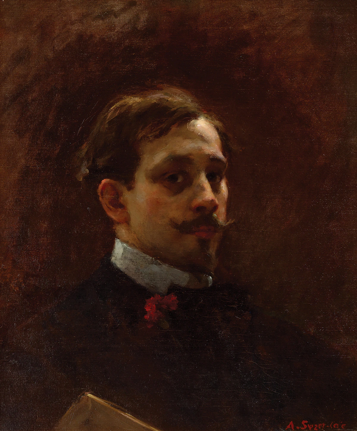 Marc-Aurèle de Foy Suzor-Coté, Self Portrait, oil on canvas, circa 1891