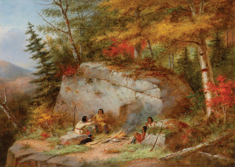 Cornelius Krieghoff, The Mid-day Halt, circa 1860, oil on canvas