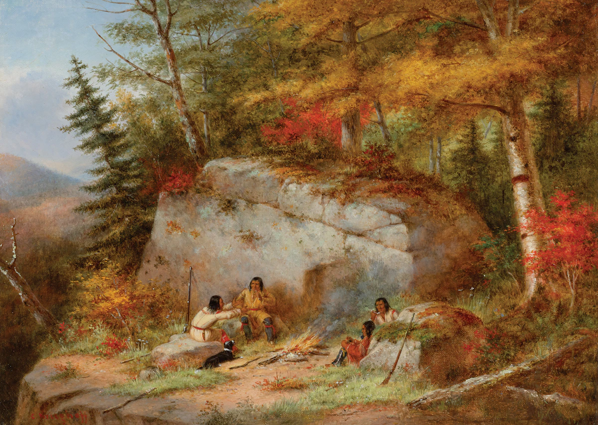 Cornelius Krieghoff, The Mid-day Halt, circa 1860, oil on canvas