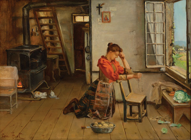 Le Sanctus à la maison by Charles Edouard Huot