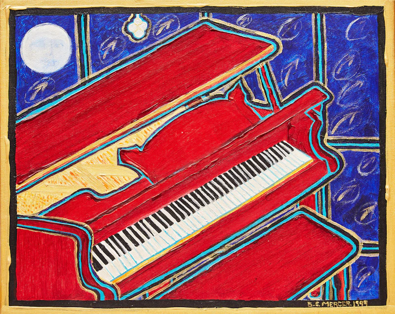 Barbara E. Mercer, Piano Offerings, acrylic on canvas