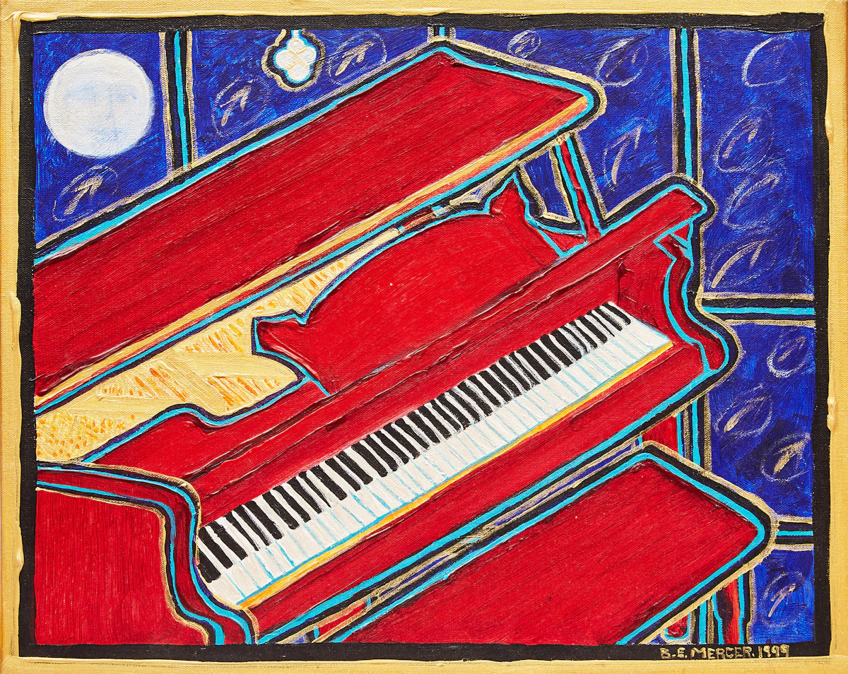 Barbara E. Mercer, Piano Offerings, acrylic on canvas, 1999