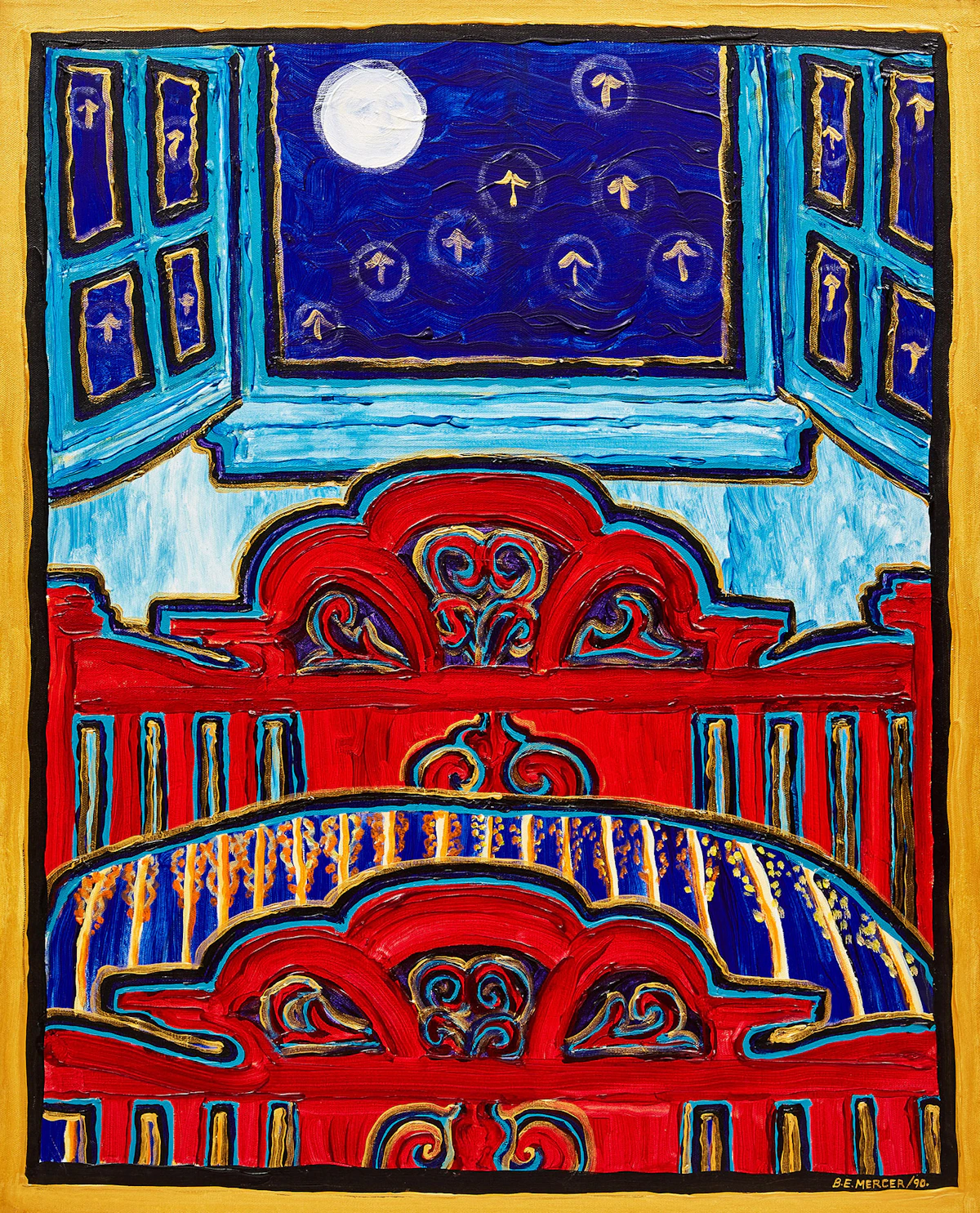 Barbara E. Mercer, Source of Dreams, acrylic on canvas, 1990