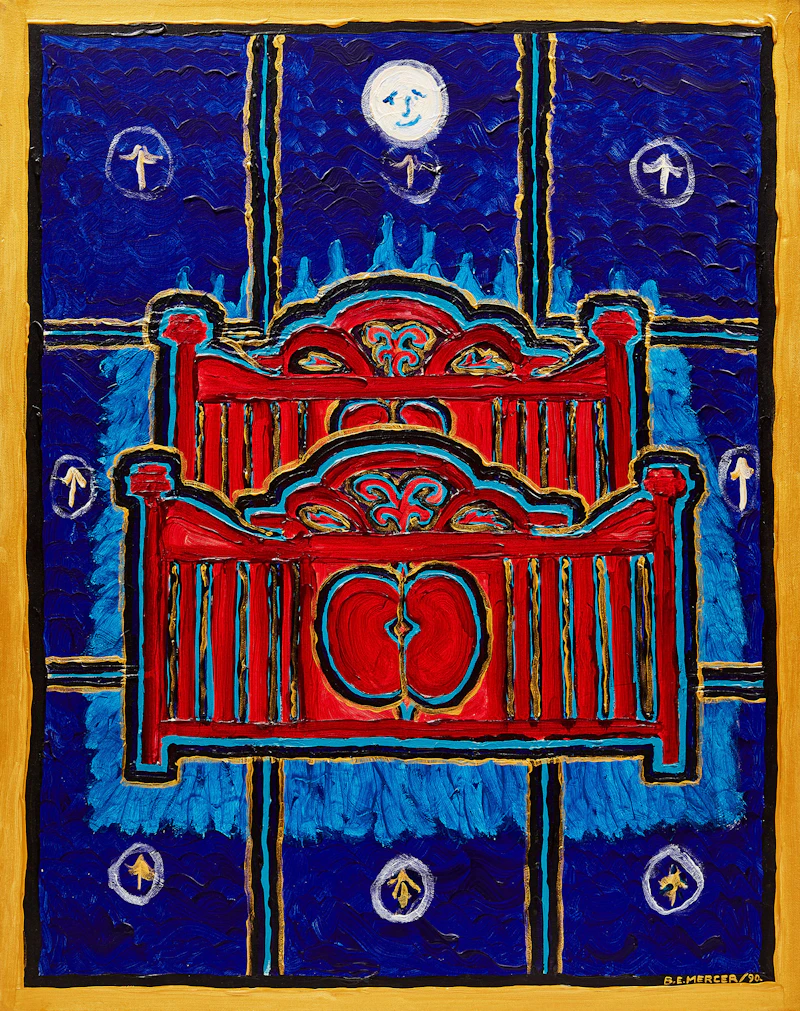 Barbara E. Mercer, Spring Moon, acrylic on canvas
