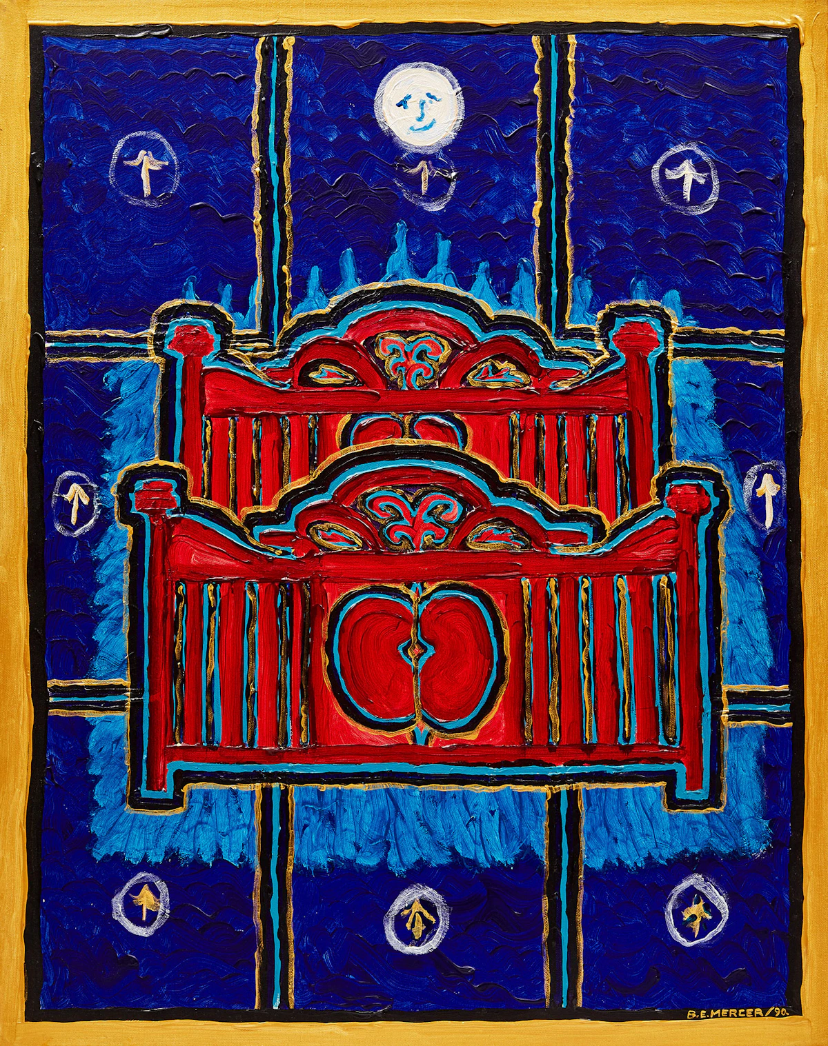 Barbara E. Mercer, Spring Moon, acrylic on canvas, 1990