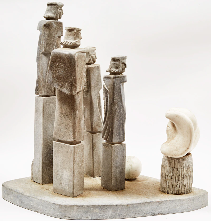Roger Cavalli, Untitled Abstract Forms, stone and marble