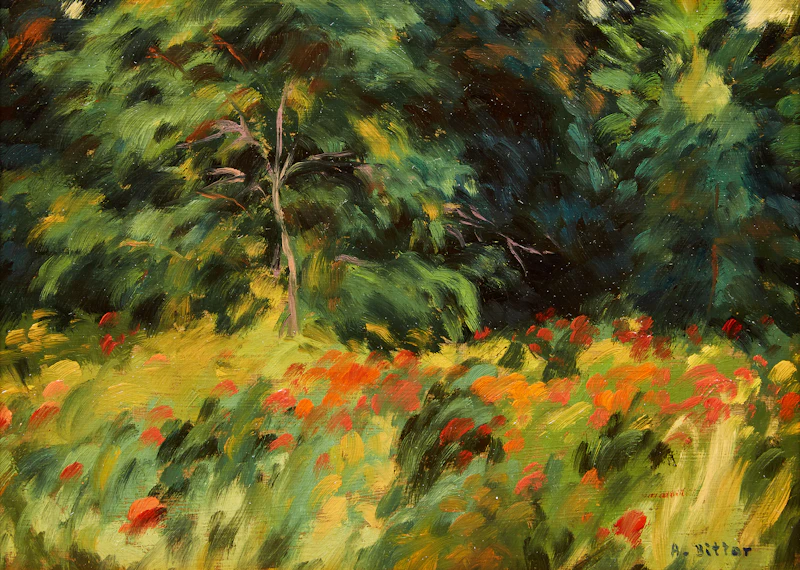 Antoine Bittar, Variations, oil on board