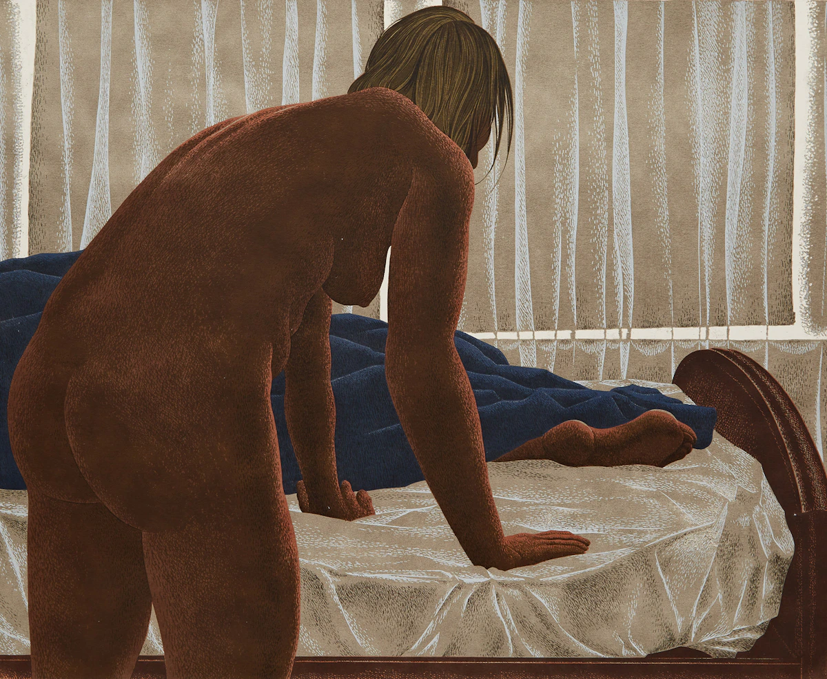 David Alexander Colville, Sleeper, serigraph in colours, 1975