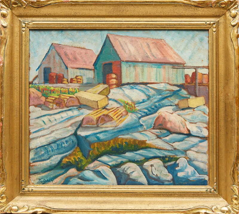 Kathleen Frances Daly Pepper, Peggy’s Cove, oil on panel - view 2