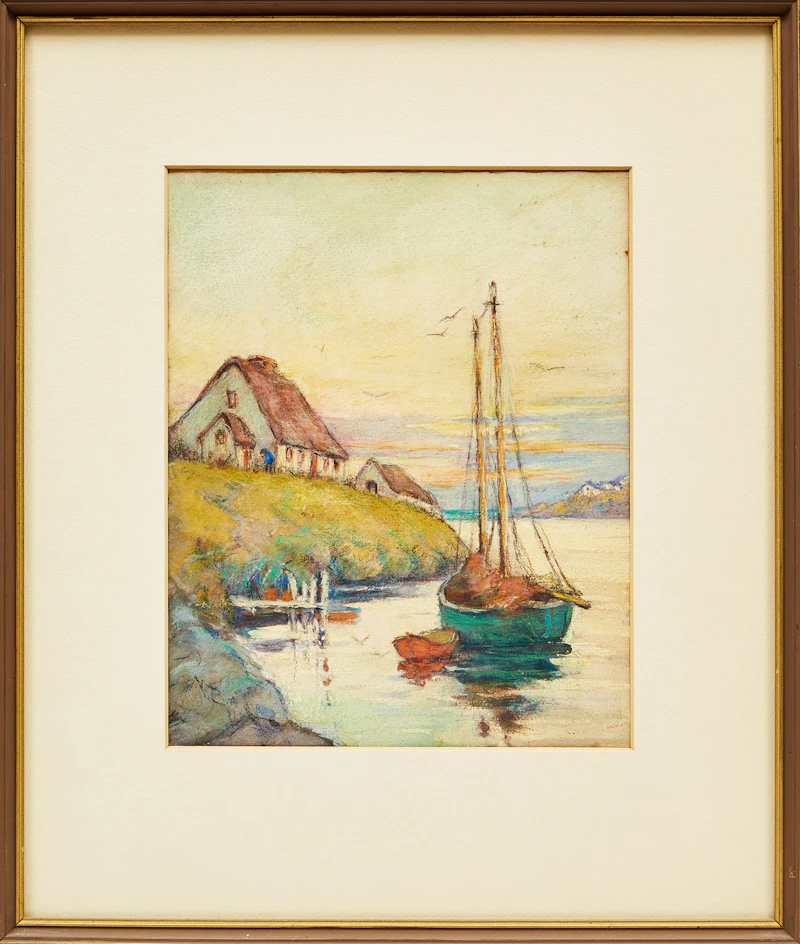 Berthe Des Clayes, Fisherman’s Cottage, Nova Scotia, pastel - view 2