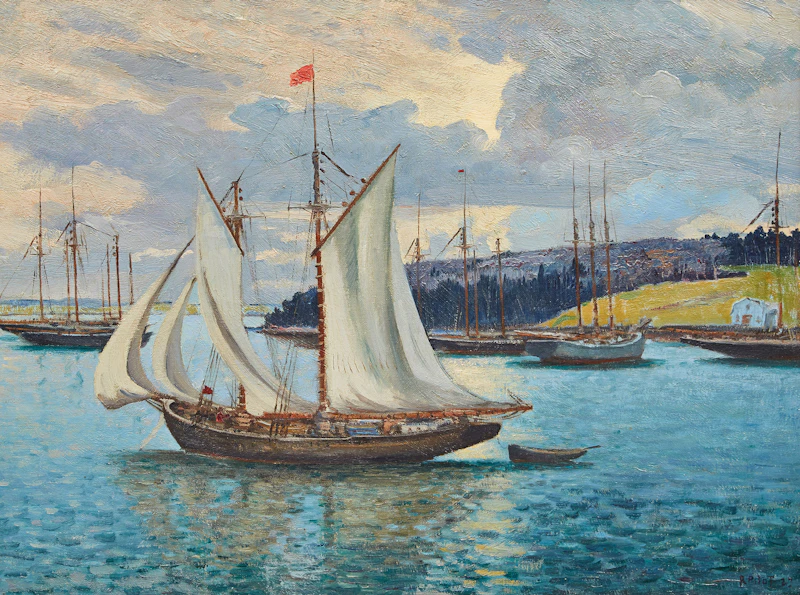 Leaving Port Lunenburg by Robert Wakeham Pilot