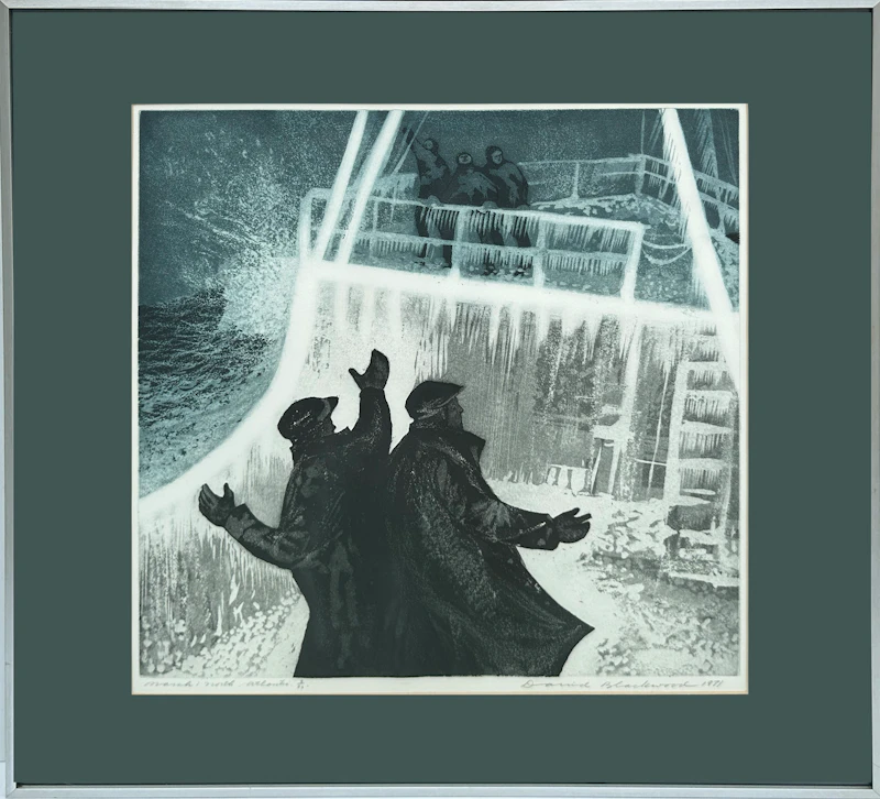 David Lloyd Blackwood, March: Norh Atlantic, etching, 1971 - view 2