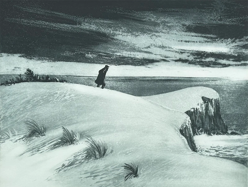 William Lane Leaving Bragg’s Island  by David Lloyd Blackwood