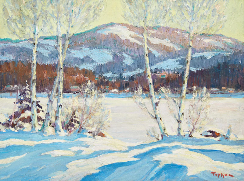 William Thurston Topham, Val Morin, Winter, oil on board